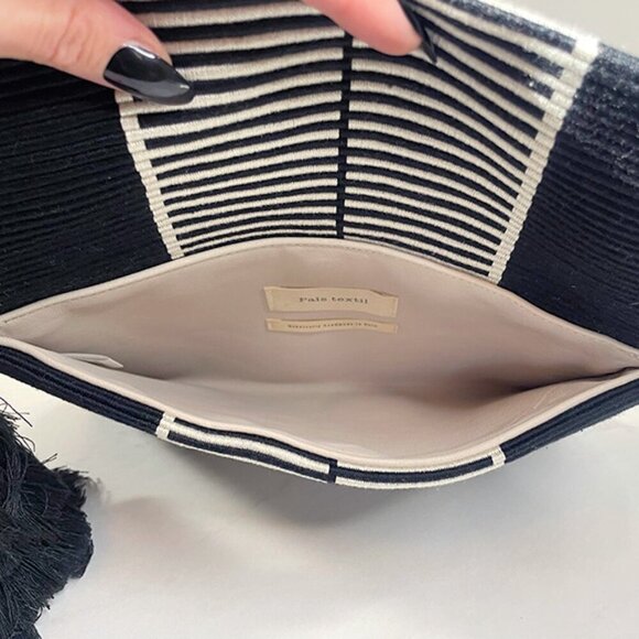 NEW Handwoven Textile Black and White Woven Purse NWT - Picture 11 of 11